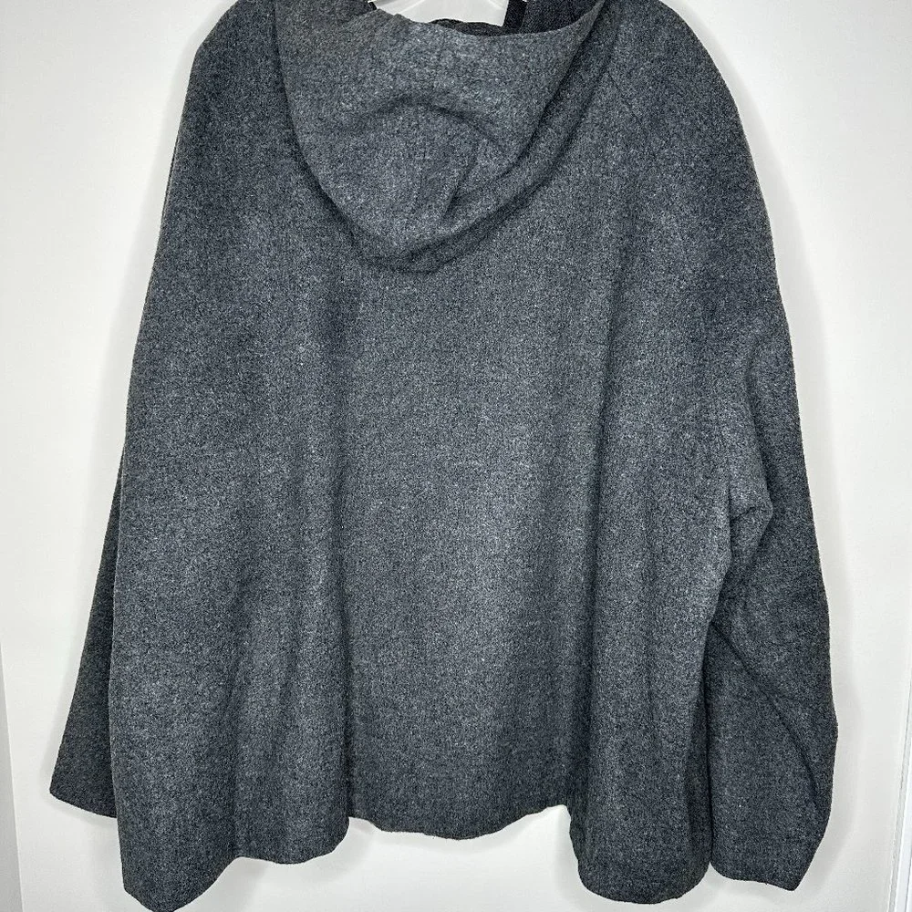 Venezia Size 26/28 Gray Grey Acrylic Blend Hooded Jacket - Picture 4 of 6